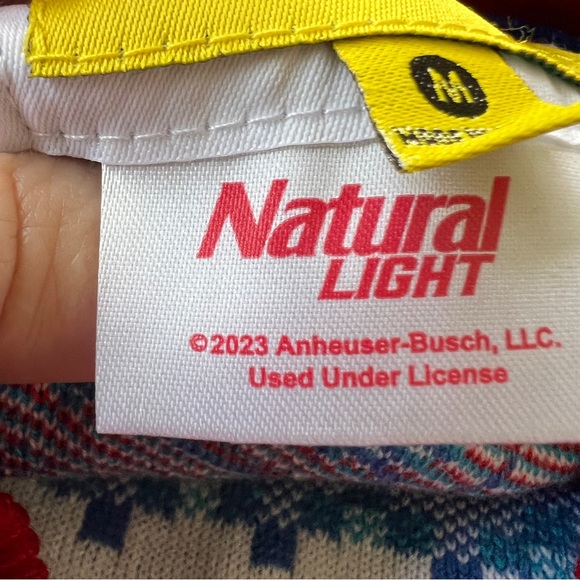 Tipsy Elves Natty Light ugly Christmas sweater NWT M - Picture 4 of 7